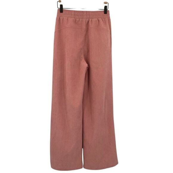 NWT Halara Rosette High Waisted Straight Leg Mop Corduroy Casual Pants XS Tall - Picture 3 of 11